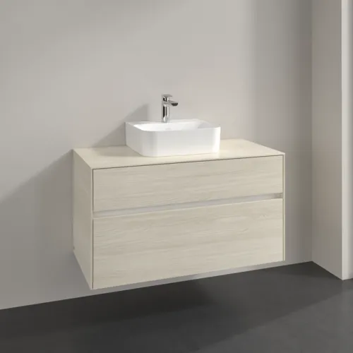 Bild von VILLEROY BOCH Collaro Waschbeckenunterschrank, 2 Auszüge, 1000 x 548 x 500 mm, White Oak / White Oak #C09400AA