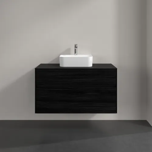 Bild von VILLEROY BOCH Collaro Waschbeckenunterschrank, 2 Auszüge, 1000 x 548 x 500 mm, Black Oak / Black Oak #C09400AB