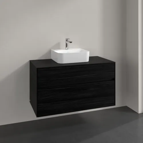 Bild von VILLEROY BOCH Collaro Waschbeckenunterschrank, 2 Auszüge, 1000 x 548 x 500 mm, Black Oak / Black Oak #C09400AB