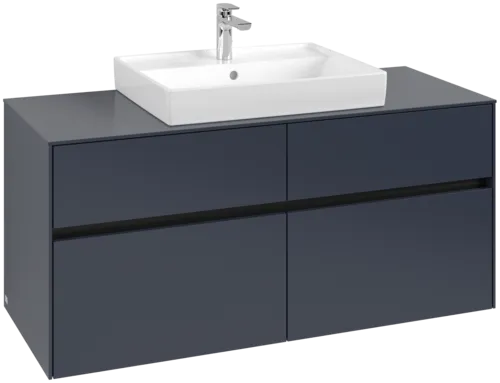 Picture of VILLEROY BOCH Collaro Vanity unit, with lighting, 4 pull-out compartments, 1200 x 548 x 500 mm, Marine Blue / Marine Blue #C081B0VQ