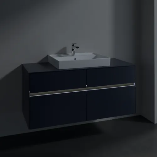 Bild von VILLEROY BOCH Collaro Waschbeckenunterschrank, mit Beleuchtung, 4 Auszüge, 1200 x 548 x 500 mm, Marine Blue / Marine Blue #C081B0VQ
