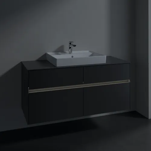 VILLEROY BOCH Collaro Waschbeckenunterschrank, mit Beleuchtung, 4 Auszüge, 1200 x 548 x 500 mm, Graphite / Graphite #C081B0VR, Bild 5