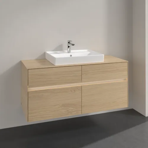 Obrázek VILLEROY BOCH Collaro vanity unit, with lighting, 4 pull-outs, 1200 x 548 x 500 mm, Nordic Oak / Nordic Oak #C081B0VJ