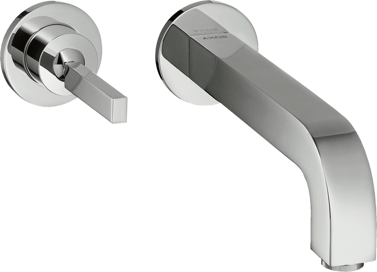 Bild von HANSGROHE AXOR Citterio Einhebel-Waschtischmischer Unterputz für Wandmontage mit Pingriff, Auslauf 220 mm und Rosetten #39116000 - Chrom