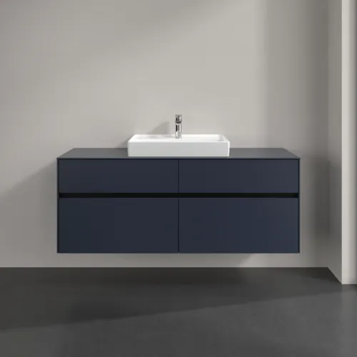 Bild von VILLEROY BOCH Collaro Waschbeckenunterschrank, 4 Auszüge, 1400 x 548 x 500 mm, Marine Blue / Marine Blue #C08400VQ