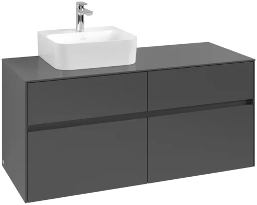 Obrázek VILLEROY BOCH Collaro toaletní skříňka, 4 výsuvy, 1200 x 548 x 500 mm, Grafit / Grafit #C09800VR