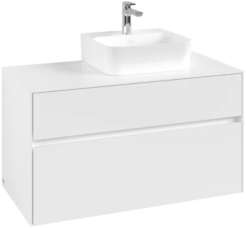 Obrázek VILLEROY BOCH Collaro toaletní skříňka, 2 výsuvy, 1000 x 548 x 500 mm, bílá matná / bílá matná #C09600MS