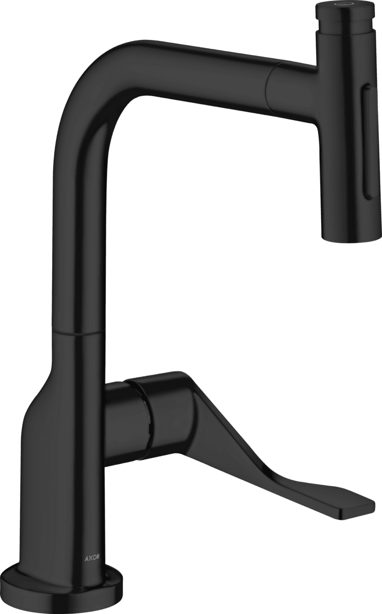Зображення з  HANSGROHE AXOR Citterio Single lever kitchen mixer Select 230 2jet with pull-out spray #39863670 - Matt Black