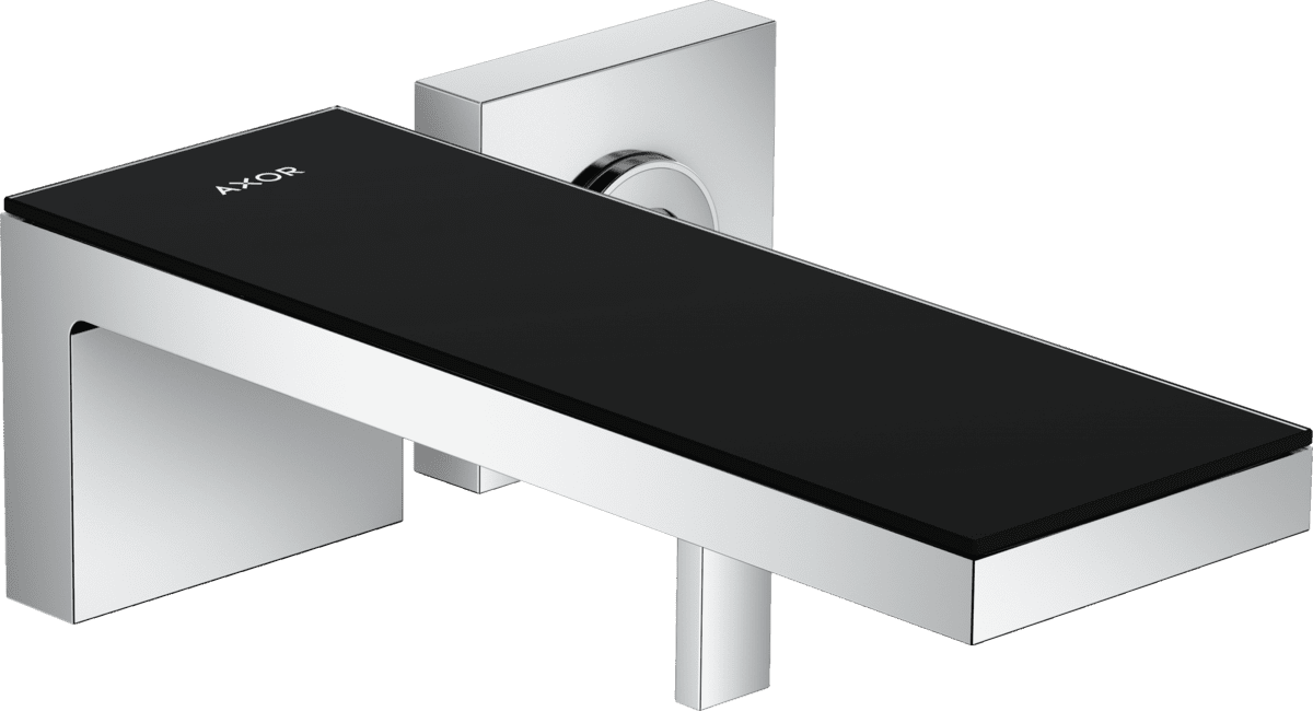 εικόνα του HANSGROHE AXOR MyEdition Single lever basin mixer for concealed installation wall-mounted with spout 221 mm #47060600 - Chrome/Black Glass