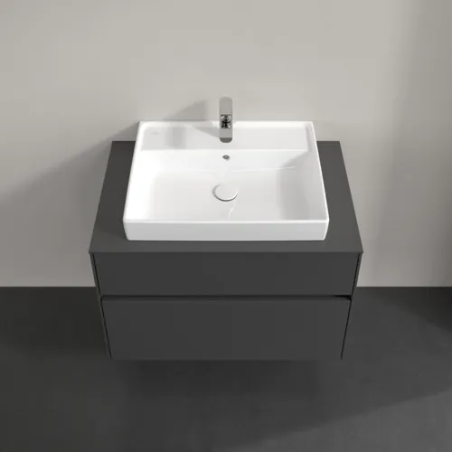 Bild von VILLEROY BOCH Collaro Waschbeckenunterschrank, mit Beleuchtung, 2 Auszüge, 800 x 548 x 500 mm, Graphite / Graphite #C080B0VR