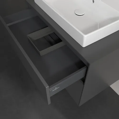 Bild von VILLEROY BOCH Collaro Waschbeckenunterschrank, mit Beleuchtung, 2 Auszüge, 800 x 548 x 500 mm, Graphite / Graphite #C080B0VR