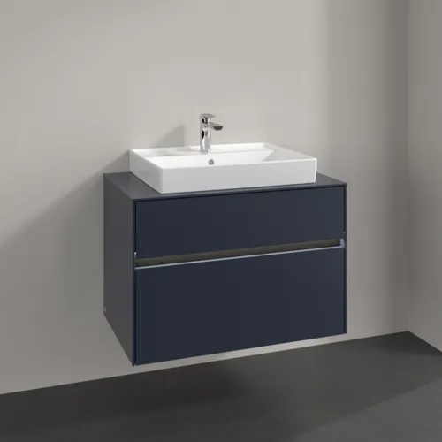 Bild von VILLEROY BOCH Collaro Waschbeckenunterschrank, mit Beleuchtung, 2 Auszüge, 800 x 548 x 500 mm, Marine Blue / Marine Blue #C080B0VQ