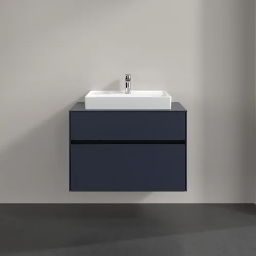 Bild von VILLEROY BOCH Collaro Waschbeckenunterschrank, mit Beleuchtung, 2 Auszüge, 800 x 548 x 500 mm, Marine Blue / Marine Blue #C080B0VQ