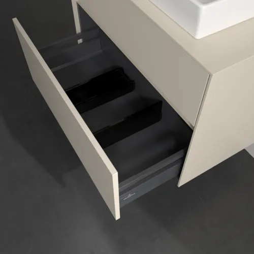 Bild von VILLEROY BOCH Collaro Waschbeckenunterschrank, mit Beleuchtung, 2 Auszüge, 800 x 548 x 500 mm, Cashmere Grey / Cashmere Grey #C080B0VN