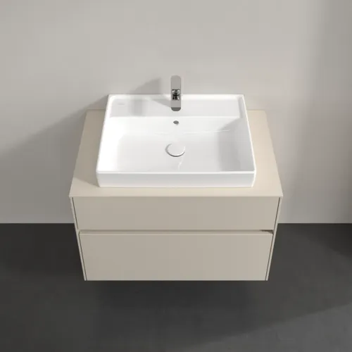 Bild von VILLEROY BOCH Collaro Waschbeckenunterschrank, mit Beleuchtung, 2 Auszüge, 800 x 548 x 500 mm, Cashmere Grey / Cashmere Grey #C080B0VN