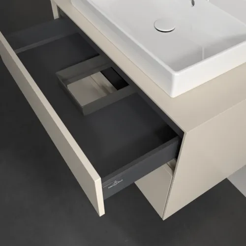 Bild von VILLEROY BOCH Collaro Waschbeckenunterschrank, mit Beleuchtung, 2 Auszüge, 800 x 548 x 500 mm, Cashmere Grey / Cashmere Grey #C080B0VN