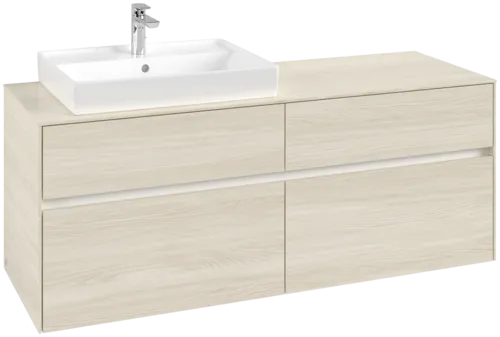 Picture of VILLEROY BOCH Collaro Vanity unit, 4 pull-out compartments, 1400 x 548 x 500 mm, White Oak / White Oak #C08500AA