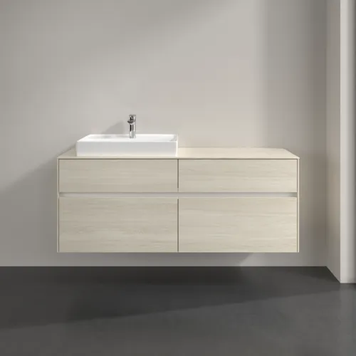 Bild von VILLEROY BOCH Collaro Waschbeckenunterschrank, 4 Auszüge, 1400 x 548 x 500 mm, White Oak / White Oak #C08500AA