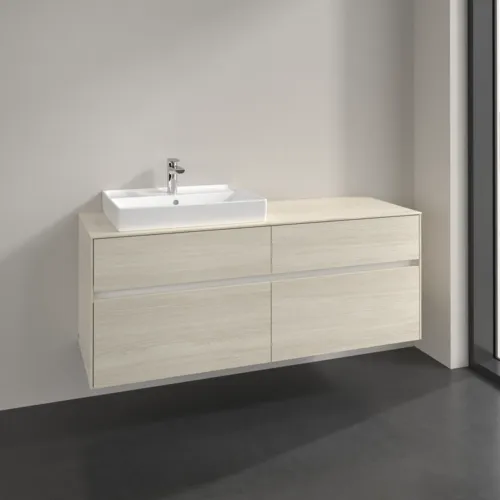 Bild von VILLEROY BOCH Collaro Waschbeckenunterschrank, 4 Auszüge, 1400 x 548 x 500 mm, White Oak / White Oak #C08500AA