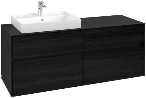 Picture of VILLEROY BOCH Collaro Vanity unit, 4 pull-out compartments, 1400 x 548 x 500 mm, Black Oak / Black Oak #C08500AB