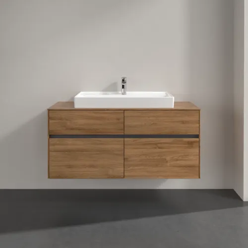 VILLEROY BOCH Collaro Waschbeckenunterschrank, mit Beleuchtung, 4 Auszüge, 1200 x 548 x 500 mm, Kansas Oak #C087B0RH, Bild 3