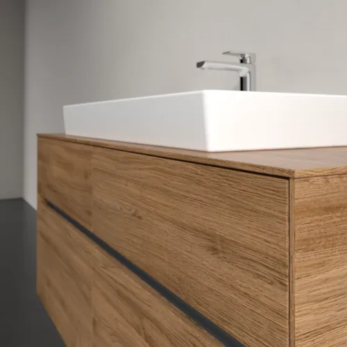 VILLEROY BOCH Collaro Waschbeckenunterschrank, mit Beleuchtung, 4 Auszüge, 1200 x 548 x 500 mm, Kansas Oak #C087B0RH, Bild 6