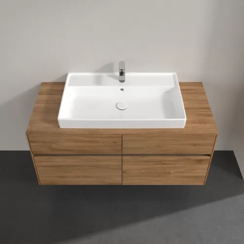 VILLEROY BOCH Collaro Waschbeckenunterschrank, mit Beleuchtung, 4 Auszüge, 1200 x 548 x 500 mm, Kansas Oak #C087B0RH, Bild 4
