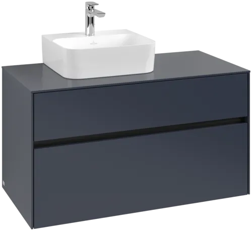 Picture of VILLEROY BOCH Collaro Vanity unit, with lighting, 2 pull-out compartments, 1000 x 548 x 500 mm, Marine Blue / Marine Blue #C095B0VQ