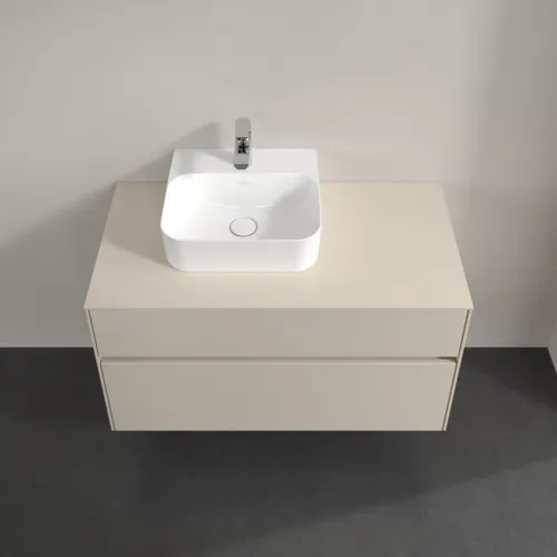 VILLEROY BOCH Collaro Waschbeckenunterschrank, mit Beleuchtung, 2 Auszüge, 1000 x 548 x 500 mm, Cashmere Grey / Cashmere Grey #C095B0VN, Bild 4
