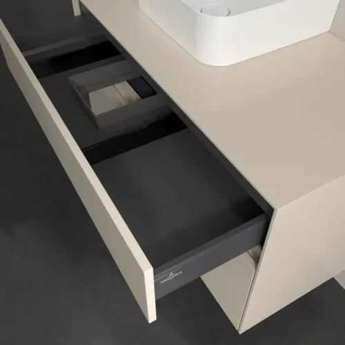 VILLEROY BOCH Collaro Waschbeckenunterschrank, mit Beleuchtung, 2 Auszüge, 1000 x 548 x 500 mm, Cashmere Grey / Cashmere Grey #C095B0VN, Bild 8
