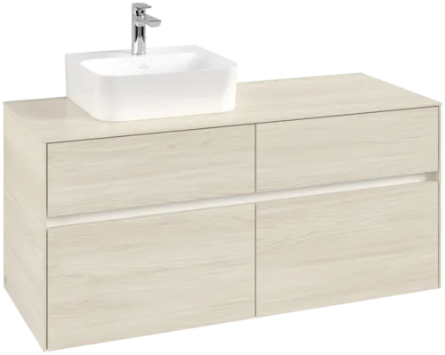 VILLEROY BOCH Collaro Vanity unit, with lighting, 4 pull-out compartments, 1200 x 548 x 500 mm, White Oak / White Oak #C098B0AA resmi