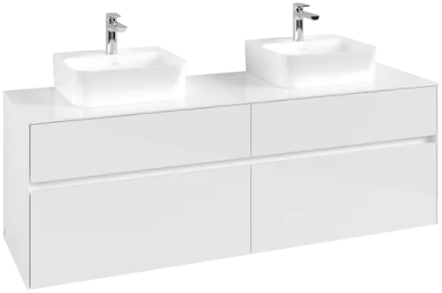 Obrázek VILLEROY BOCH Toaletní skříňka Collaro, 4 výsuvy, 1600 x 548 x 500 mm, lesklá bílá / lesklá bílá #C10700DH
