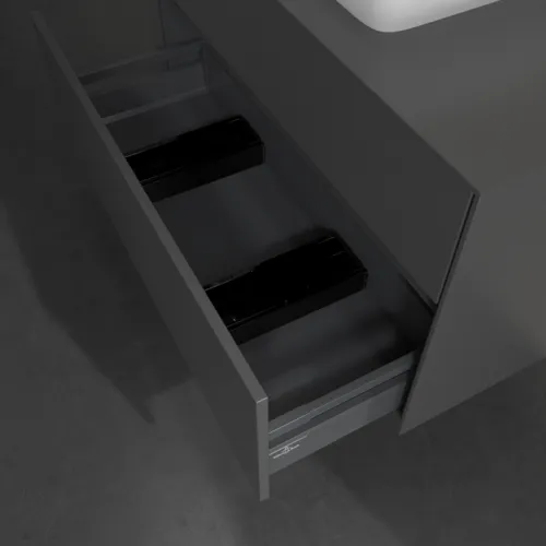 Bild von VILLEROY BOCH Collaro Waschbeckenunterschrank, mit Beleuchtung, 2 Auszüge, 1000 x 548 x 500 mm, Graphite / Graphite #C109B0VR