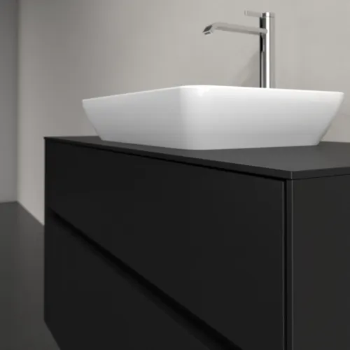 Bild von VILLEROY BOCH Collaro Waschbeckenunterschrank, mit Beleuchtung, 2 Auszüge, 1000 x 548 x 500 mm, Volcano Black / Volcano Black #C109B0VL
