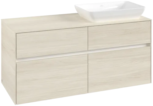 Obrázek VILLEROY BOCH Toaletní skříňka Collaro, 4 výsuvy, 1200 x 548 x 500 mm, bílý dub / bílý dub #C11400AA