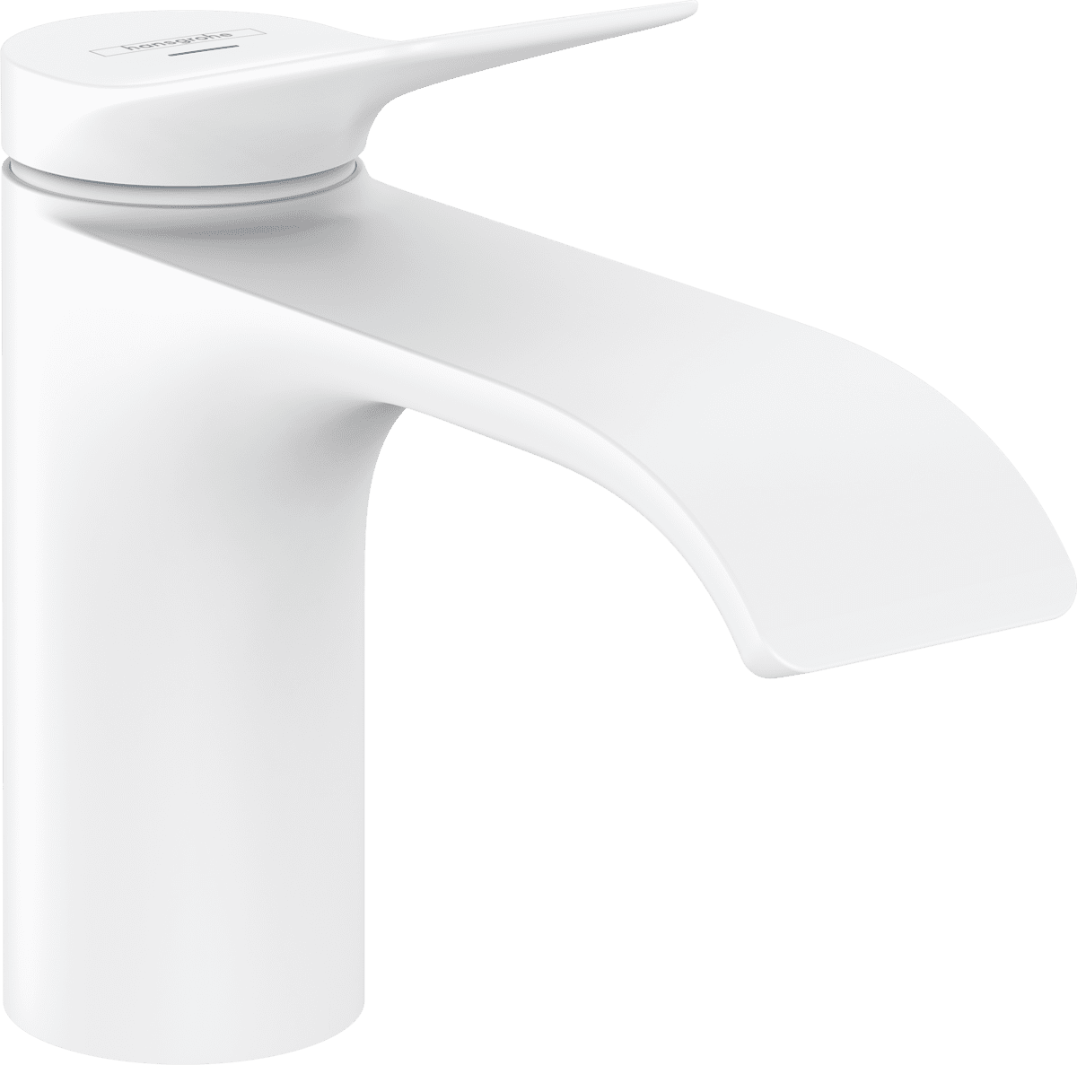 Зображення з  HANSGROHE Vivenis Pillar tap 80 with lever handle for cold water or pre-adjusted water without waste set #75013700 - Matt White