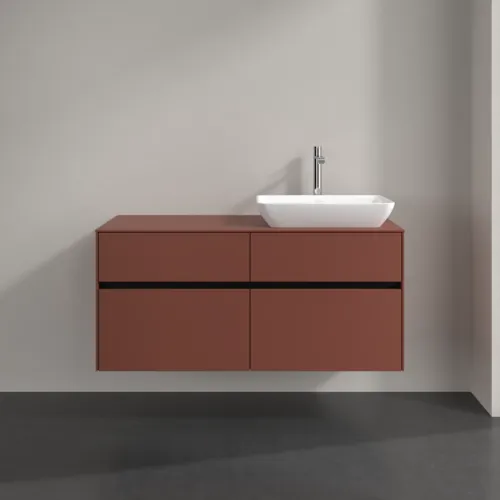 Bild von VILLEROY BOCH Collaro Waschbeckenunterschrank, 4 Auszüge, 1200 x 548 x 500 mm, Wine Red / Wine Red #C11400AH