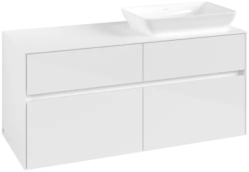Obrázek VILLEROY BOCH Toaletní skříňka Collaro, 4 výsuvy, 1200 x 548 x 500 mm, lesklá bílá / lesklá bílá #C11400DH