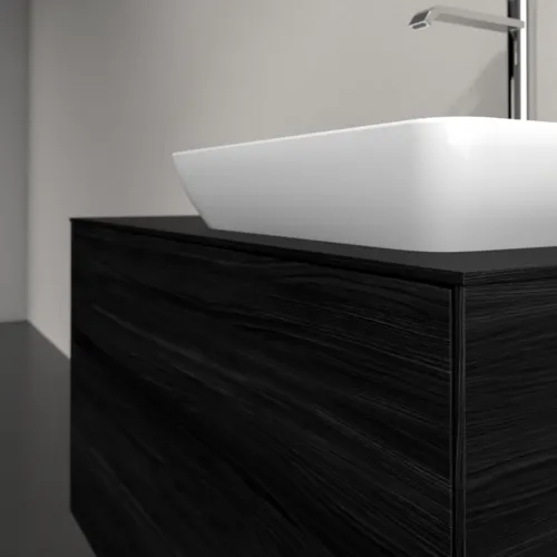 Bild von VILLEROY BOCH Collaro Waschbeckenunterschrank, mit Beleuchtung, 2 Auszüge, 1000 x 548 x 500 mm, Black Oak / Black Oak #C111B0AB