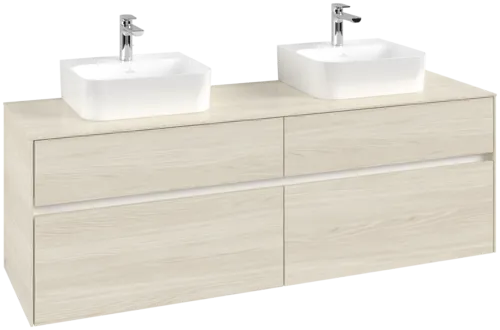 Obrázek VILLEROY BOCH Toaletní skříňka Collaro, 4 výsuvy, 1600 x 548 x 500 mm, bílý dub / bílý dub #C10700AA