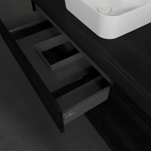 Bild von VILLEROY BOCH Collaro Waschbeckenunterschrank, 4 Auszüge, 1600 x 548 x 500 mm, Black Oak / Black Oak #C10700AB