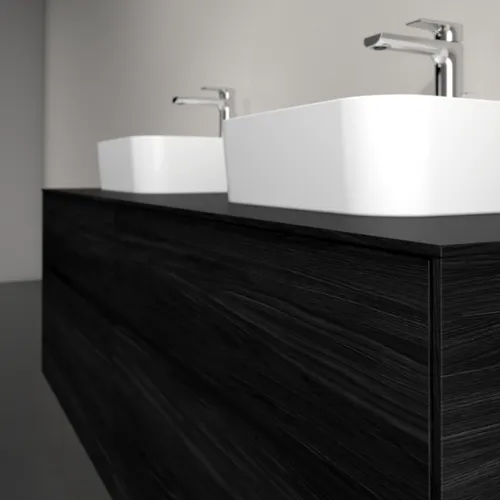 Bild von VILLEROY BOCH Collaro Waschbeckenunterschrank, 4 Auszüge, 1600 x 548 x 500 mm, Black Oak / Black Oak #C10700AB