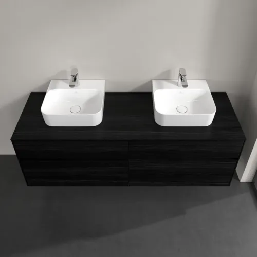 Bild von VILLEROY BOCH Collaro Waschbeckenunterschrank, 4 Auszüge, 1600 x 548 x 500 mm, Black Oak / Black Oak #C10700AB