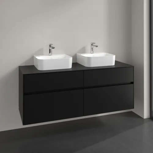 VILLEROY BOCH Collaro Waschbeckenunterschrank, 4 Auszüge, 1400 x 548 x 500 mm, Volcano Black / Volcano Black #C10300VL, Bild 2