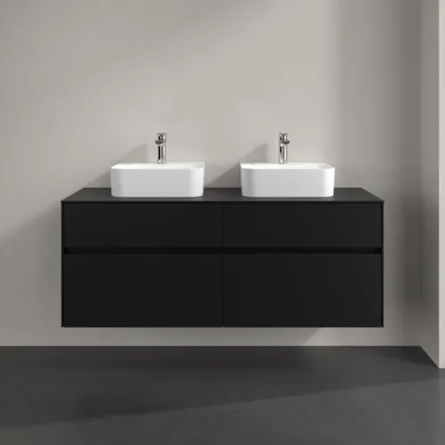 VILLEROY BOCH Collaro Waschbeckenunterschrank, 4 Auszüge, 1400 x 548 x 500 mm, Volcano Black / Volcano Black #C10300VL, Bild 3