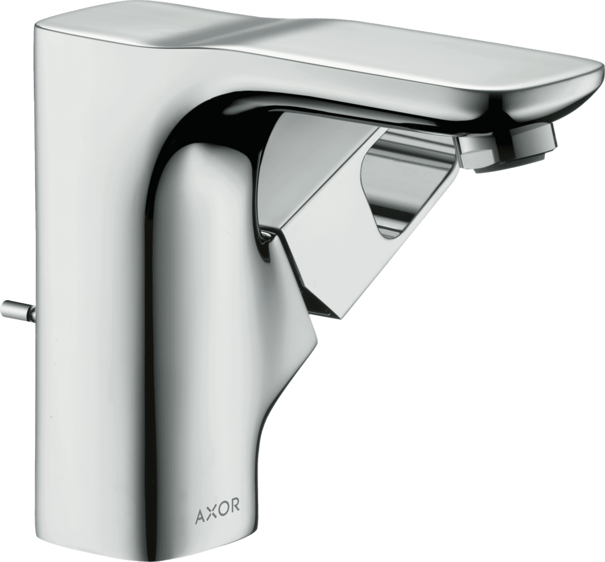 Bild von HANSGROHE AXOR Urquiola Einhebel-Waschtischmischer 110 für Handwaschbecken mit Zugstangen-Ablaufgarnitur #11025000 - Chrom