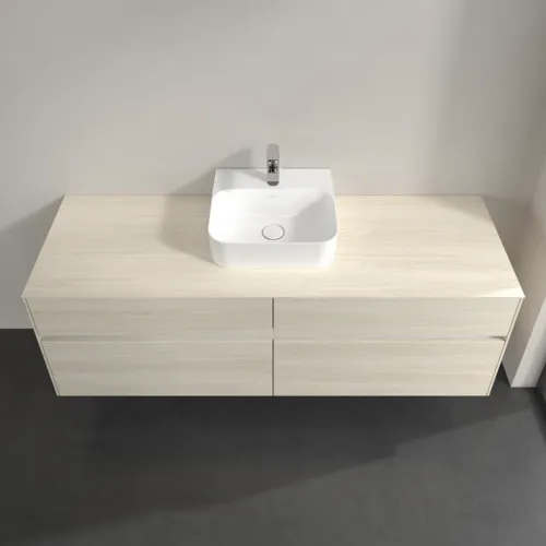 VILLEROY BOCH Collaro Waschbeckenunterschrank, mit Beleuchtung, 4 Auszüge, 1600 x 548 x 500 mm, White Oak / White Oak #C104B0AA, Bild 4