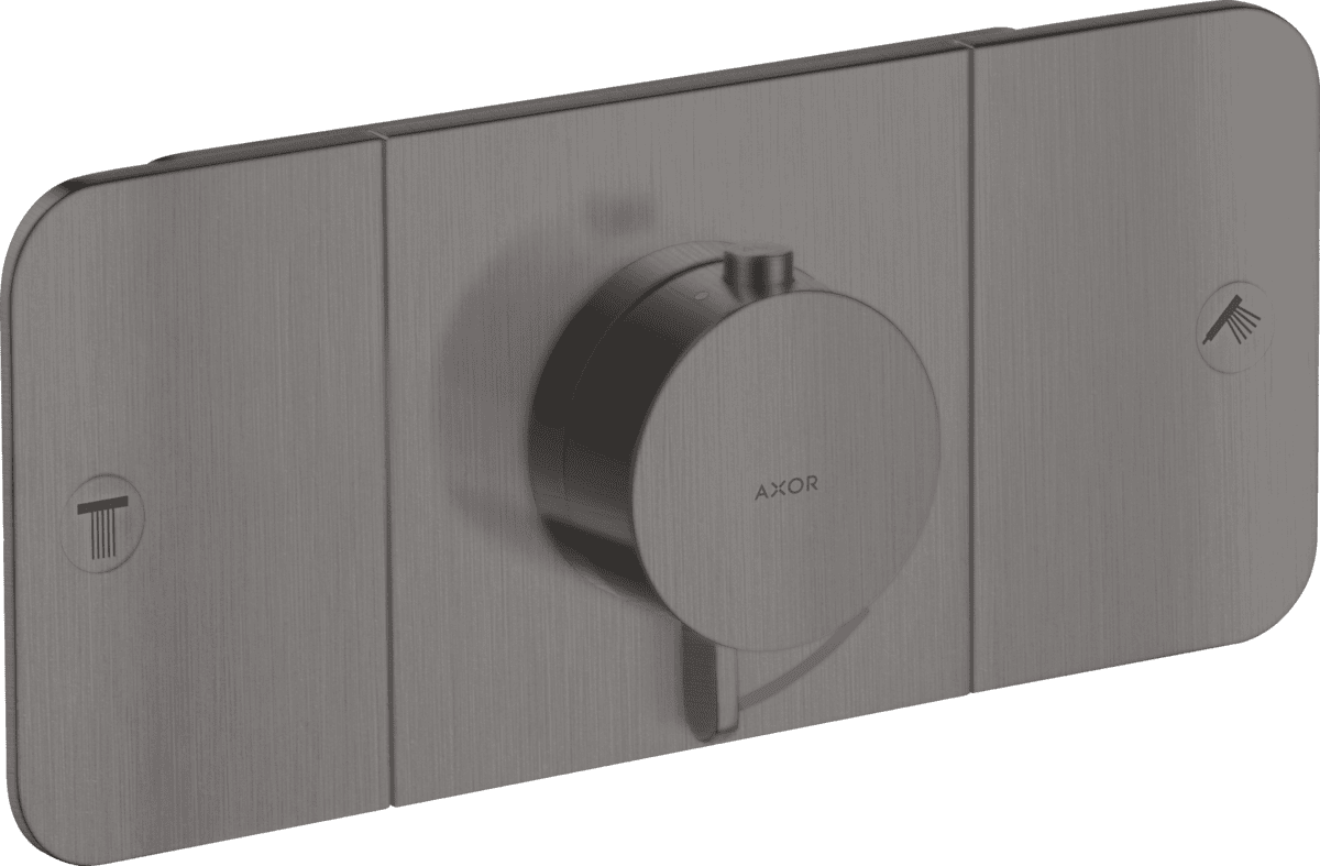 Obrázek HANSGROHE AXOR One modul termostatu pod omítku pro 2 spotřebiče #45712340 - kartáčovaný černý chrom