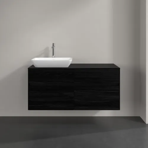 Bild von VILLEROY BOCH Collaro Waschbeckenunterschrank, 4 Auszüge, 1200 x 548 x 500 mm, Black Oak / Black Oak #C11300AB