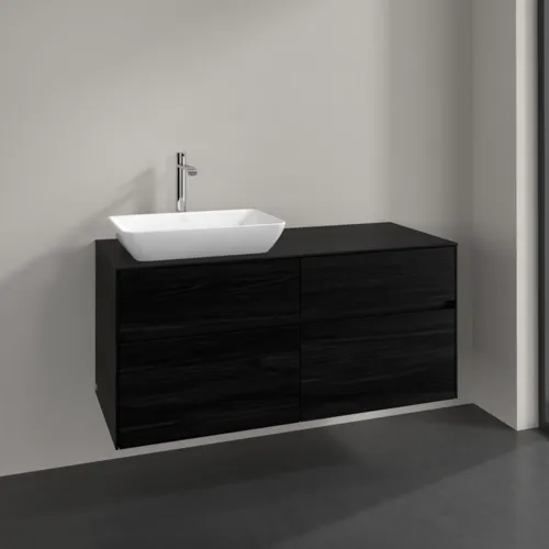 Bild von VILLEROY BOCH Collaro Waschbeckenunterschrank, 4 Auszüge, 1200 x 548 x 500 mm, Black Oak / Black Oak #C11300AB